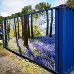 New 20ft x 8ft One Way Shipper Container With Woodland Scene Panel £2900+Vat